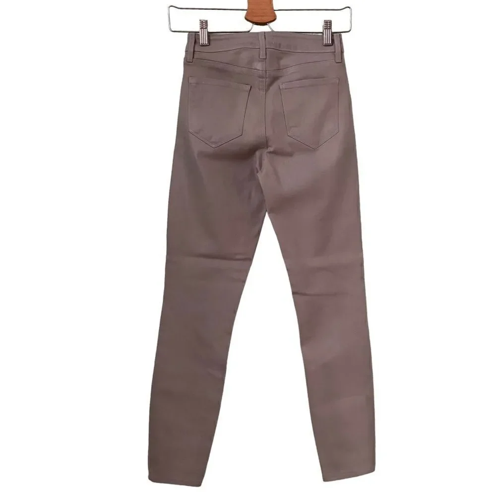 NEW L’AGENCE Margot High Rise Skinny Jeans in Cloud Coated Size 25